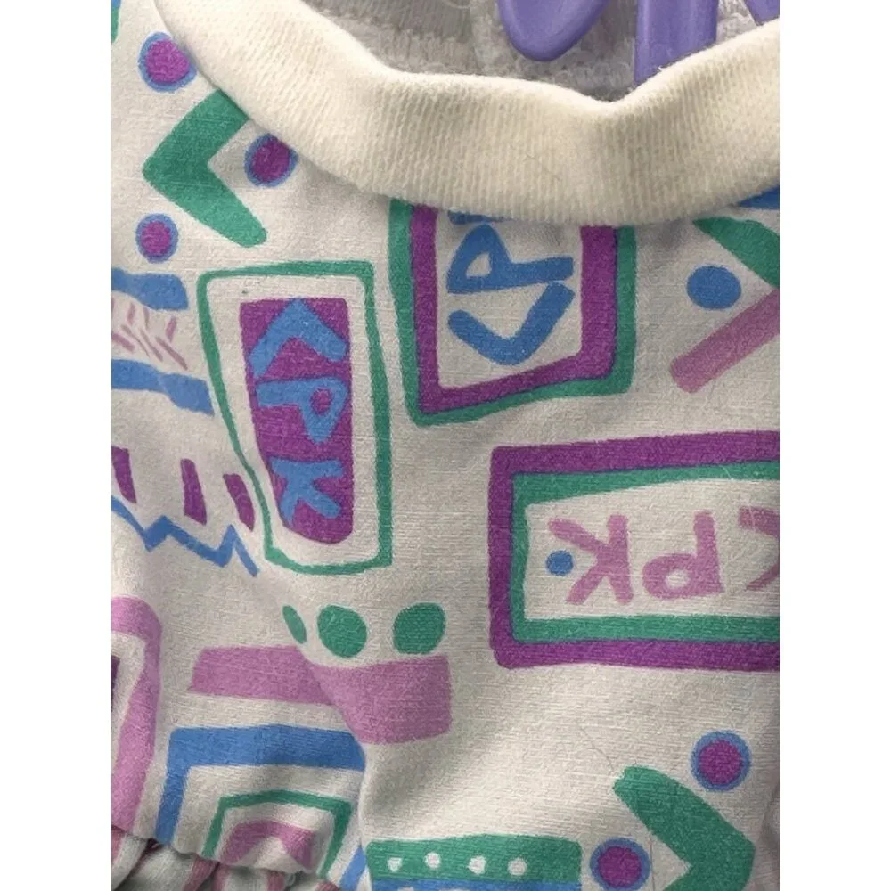 Vtg 1990 1991 Hasbro Cabbage Patch Kids Doll Pretty Crimp N Curl Dress Green‎